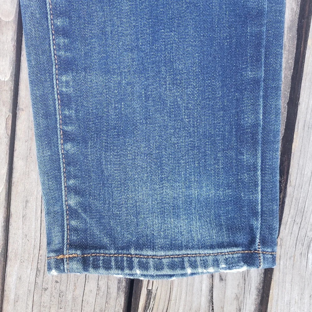 American Eagle Outfitters FLEX Dark Blue and Distressed Jeans - 32x34